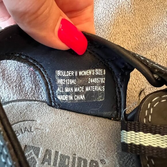 Women's Alpine Design Outdoor, Boulder II, Blue sandals, anti-microbial, Size 8 - Picture 6 of 7